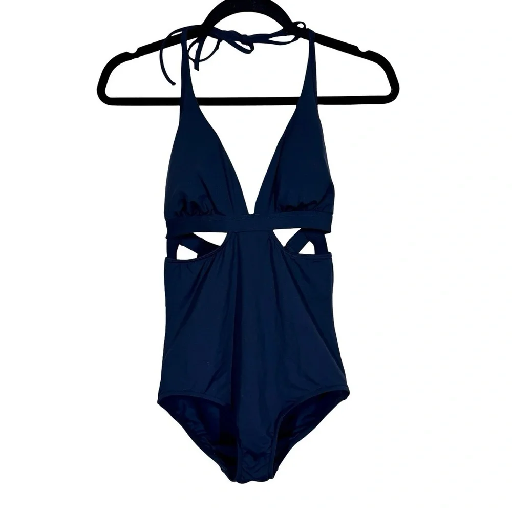 Anthropologie Seafolly Active Halter Cutout One-Piece Bathing Suit AU14/US10 - Picture 6 of 12